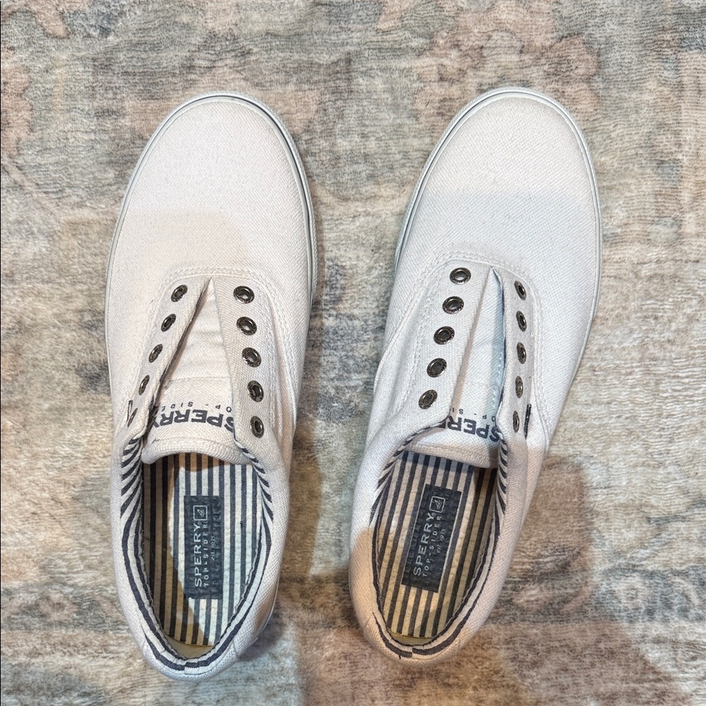 Sperry White Canvas Slip-On Shoe